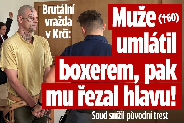 Banner ke žhavému tématu: Muži v Praze řezal hlavu: Soud snížil ...