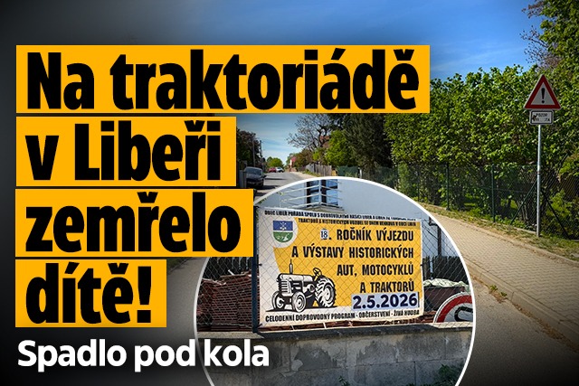 Banner ke žhavému tématu: Smrt dítěte na traktoriádě u Prahy: ...