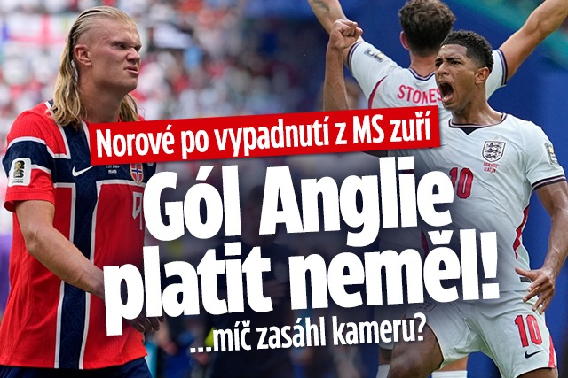 Banner ke žhavému tématu: Norové zuří: Gól Anglie platit neměl! ...