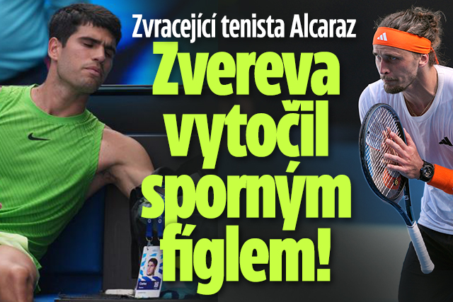 Banner ke žhavému tématu: Zvracející tenista Alcaraz: Zvereva ...