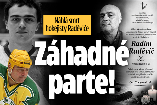Banner ke žhavému tématu: Náhlá smrt hokejisty Raděviče: Záhadné ...