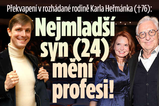 Překvapivé dění v rodině herce Heřmánka (†76): Po roztržce bratrů a útěku Karla mladšího… Nejmladší syn mění profesi!
