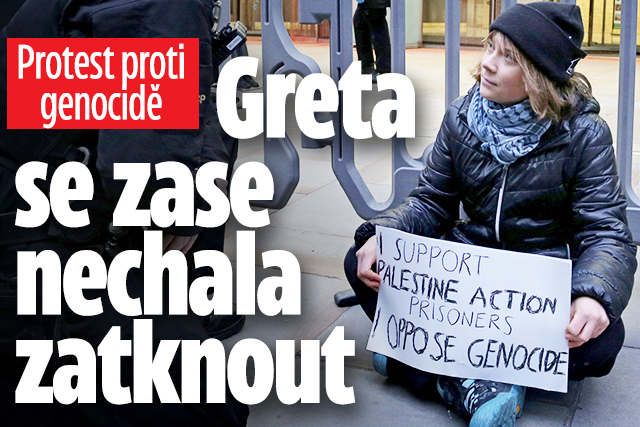 Banner ke žhavému tématu: Greta Thunbergová se zase nechala ...