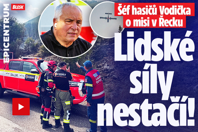 Banner ke žhavému tématu: Velitel hasičů Vodička o misi v Řecku: ...