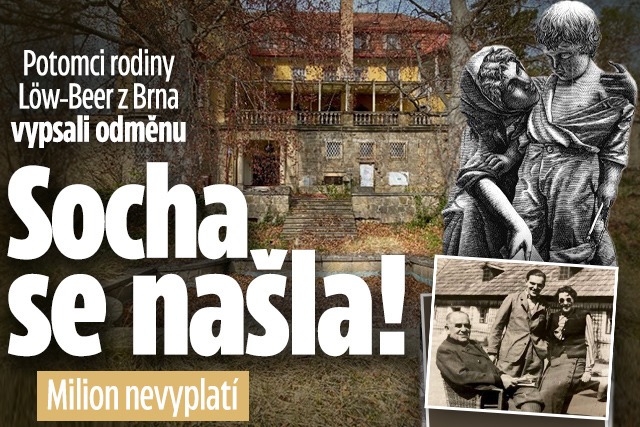 Banner ke žhavému tématu: Ztracená socha rodiny Löw-Beer se ...