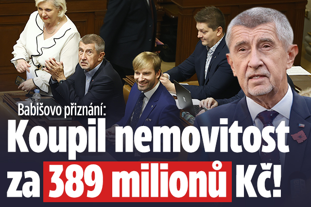Banner ke žhavému tématu: Babišovo přiznání: Koupil nemovitost za ...