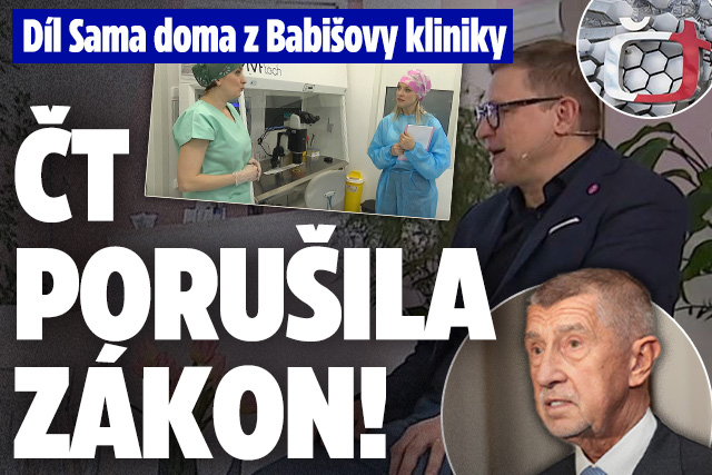 Díl Sama doma z Babišovy kliniky: ČT porušila zákon!