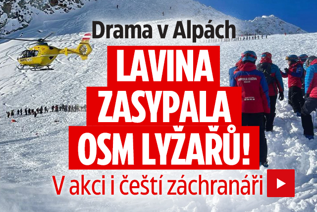 Banner ke žhavému tématu: Lavina v Alpách zasypala lyžaře! ...