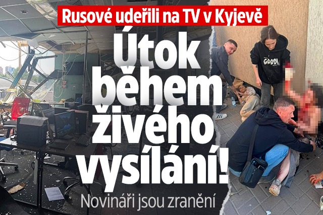 Banner ke žhavému tématu: Rusové udeřili na televizi: Útok během ...