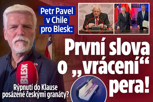 Banner ke žhavému tématu: Co Klaus v Chile vzal, to Pavel ...