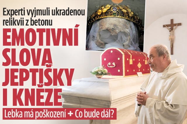 Banner ke žhavému tématu: Experti vyjmuli lebku z betonu: ...