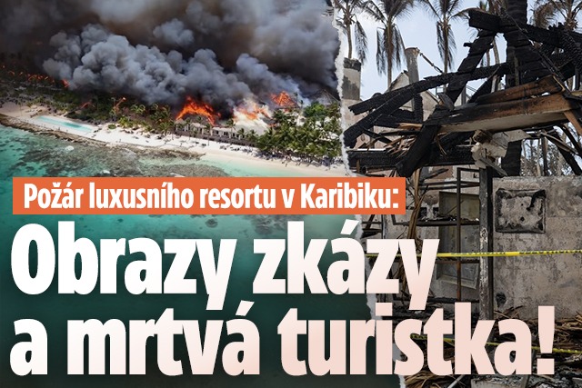 Banner ke žhavému tématu: Požár resortu v Karibiku: Obrazy zkázy ...