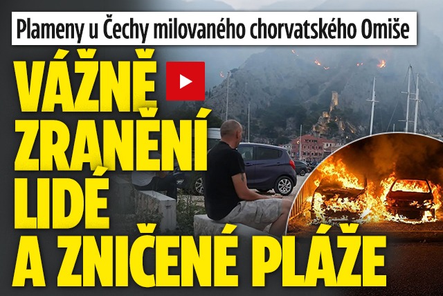Banner ke žhavému tématu: Hrůza v Chorvatsku! Hoří u Čechy ...