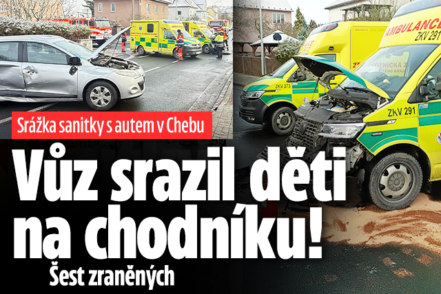 Banner ke žhavému tématu: Nehoda sanitky v Chebu! Šest zraněných, ...