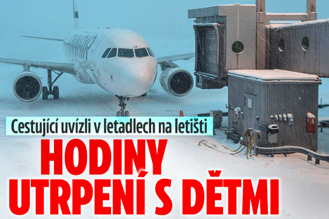 Banner ke žhavému tématu: Cestující uvízli v letadlech: Hodiny ...