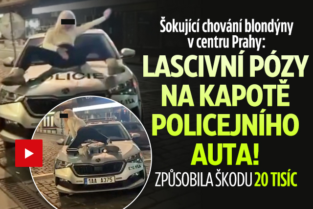 Banner ke žhavému tématu: Blondýna v Praze: Lascivní pózy na ...