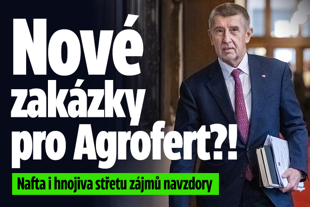 Banner ke žhavému tématu: Zakázky pro Agrofert? Nafta i hnojiva ...