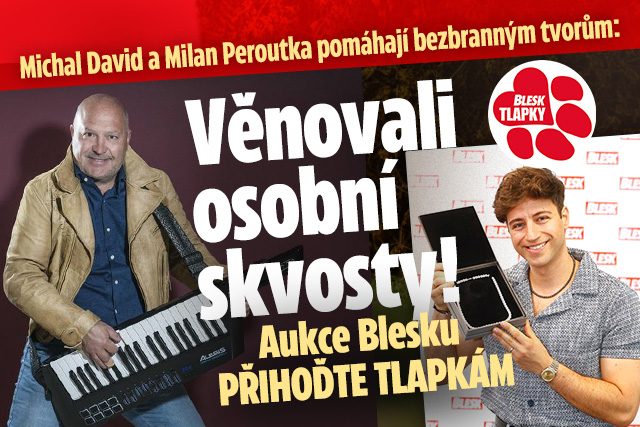 David a Peroutka pomáhají bezbranným tvorům: Věnovali skvosty! 