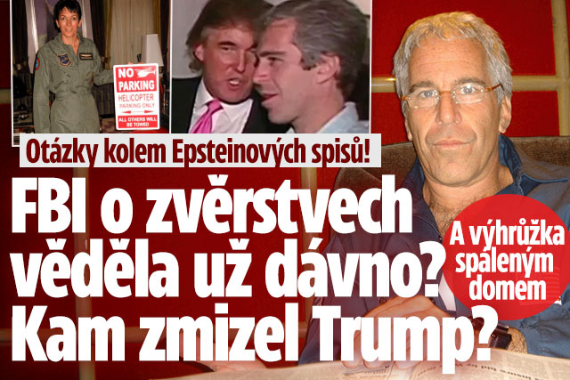 Banner ke žhavému tématu: Otázky Epsteinových spisů! FBI o ...