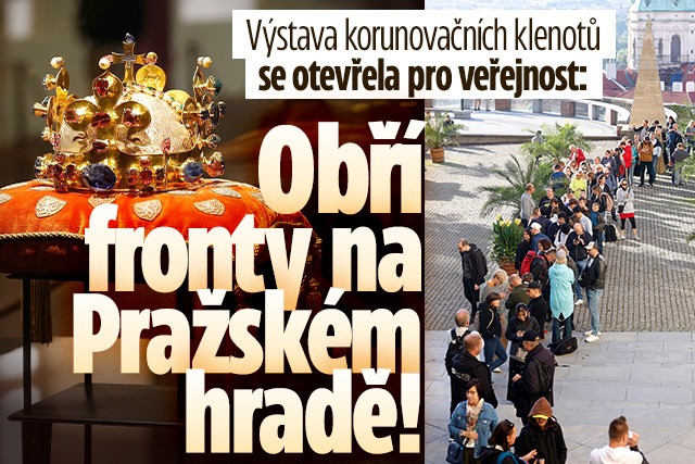 Banner ke žhavému tématu: Obří fronty na korunovační klenoty! ...