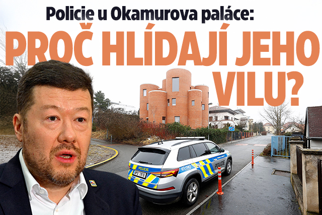 Banner ke žhavému tématu: Policie u Okamurova paláce: Proč ...