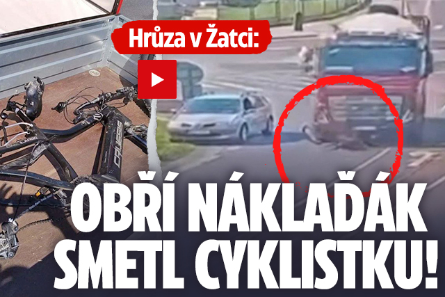 Hrůza v Žatci: Těžký náklaďák na silnici smetl cyklistku