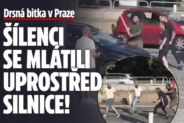 Banner ke žhavému tématu: Rvačka zastavila dopravu: Šílenci se ...