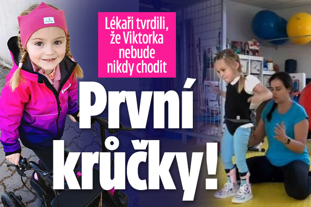 Viktorka prý neměla nikdy chodit: Už dělá první krůčky!