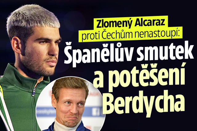 Banner ke žhavému tématu: Alcaraz proti Čechům nenastoupí: ...