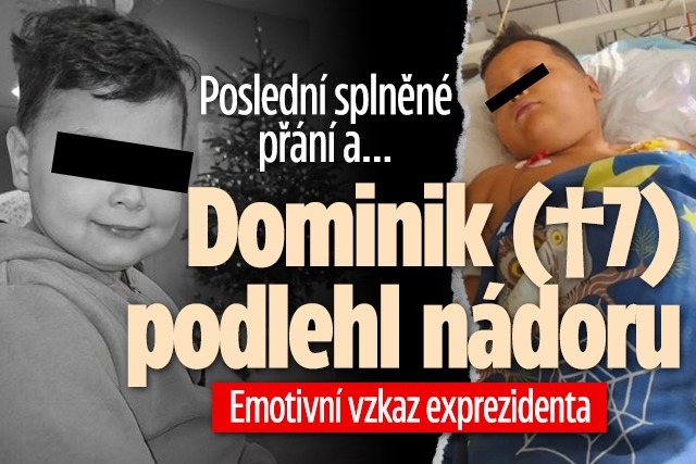 Banner ke žhavému tématu: Statečný Dominik (†7) podlehl nádoru: ...