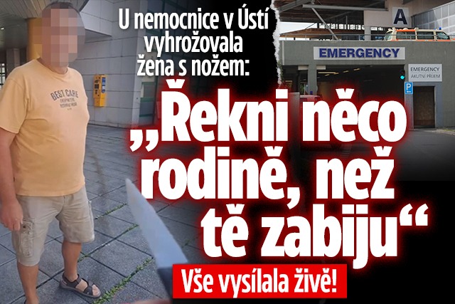 Banner ke žhavému tématu: U nemocnice v Ústí hrozila smrtí: Žena ...