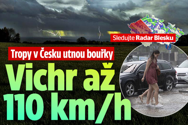 Tropy v Česku utnou bouřky: Silný vichr a kroupy!