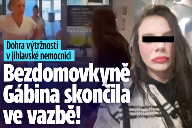 Banner ke žhavému tématu: Bezdomovkyně Gábina po výtržnostech ...