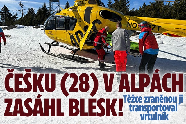 Češku (28) v Alpách zasáhl blesk! Těžce zraněnou ji transportoval vrtulník