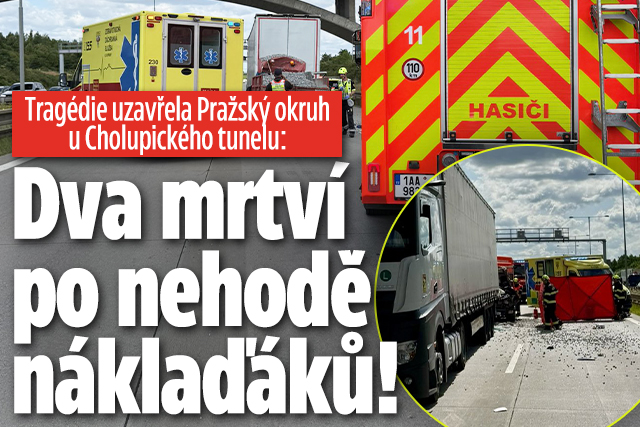Tragédie uzavřela Pražský okruh: Dva mrtví po nehodě náklaďáků!