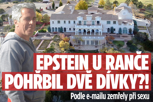 Banner ke žhavému tématu: Epstein u ranče pohřbil dvě dívky? ...