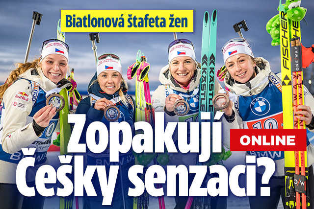 Banner ke žhavému tématu: Biatlonová štafeta žen ONLINE: Zopakují ...