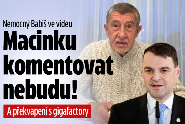 Banner ke žhavému tématu: Nemocný Babiš: Macinku ani Okamuru ...