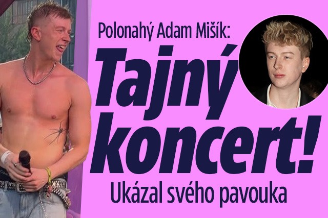 Banner ke žhavému tématu: Polonahý Adam Mišík při tajném ...