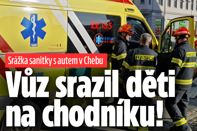 Banner ke žhavému tématu: Nehoda sanitky v Chebu! Šest zraněných, ...