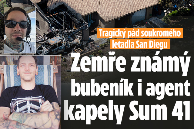 Pád soukromého letadla: Zemřel známý bubeník i agent Sum 41