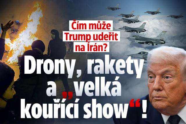 Banner ke žhavému tématu: Čím může Trump udeřit na Írán? Drony, ...