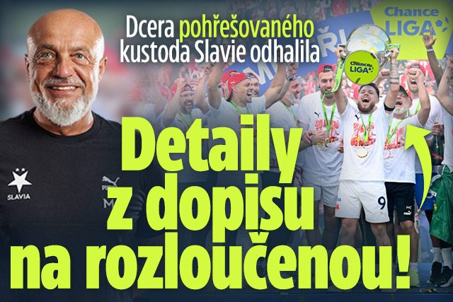 Pohřešovaný kustod Slavie: Detaily z dopisu na rozloučenou