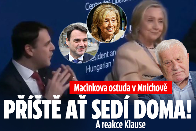 Banner ke žhavému tématu: Macinka školil Clintonovou kvůli ...