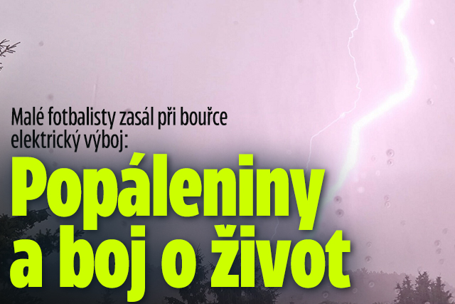 Malé fotbalisty v Opavě trefil při bouřce výboj: Oživování, popálení
