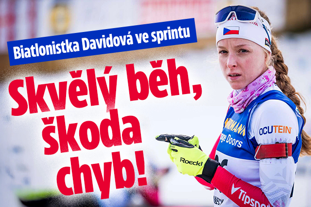 Banner ke žhavému tématu: Biatlonistka Davidová ve sprintu: ...
