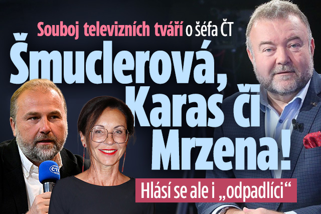 Souboj tváří o šéfa ČT: Šmuclerová, Karas či Mrzena