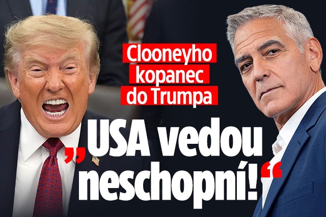 Banner ke žhavému tématu: Clooneyho kopanec do Trumpa: „Spojené ...