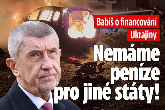 Banner ke žhavému tématu: Babiš o financování Ukrajiny: Nemáme ...