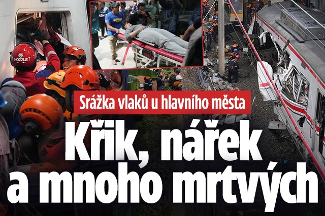 Banner ke žhavému tématu: Srážka vlaků: Křik, nářek a mnoho ...